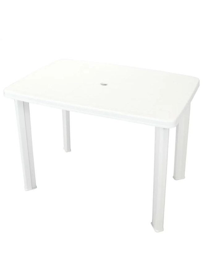 فيداكسل - طاولة حديقة بلون أبيض بمقاس 101x68x72 سم من البلاستيك - Image 1