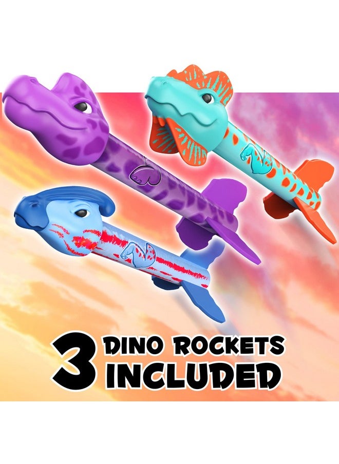 MindSprout - Dino Blasters, Rocket Launcher For Kids - Soars 100 Feet. Kids Outdoor Toys, Birthday Gift, For Boys & Girls Ages 3-6 Years Old - Toddler Outside Toys 4-8, Dinosaur Toy, Kids - Image 1
