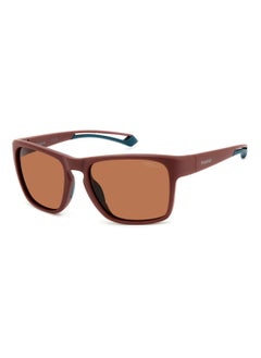 Polaroid Men's Polarized Rectangular Shape  Sunglasses PLD 7052/S BROWN 45 - Lens Size: 45.1 Mm - Mt Burg  - Image 1