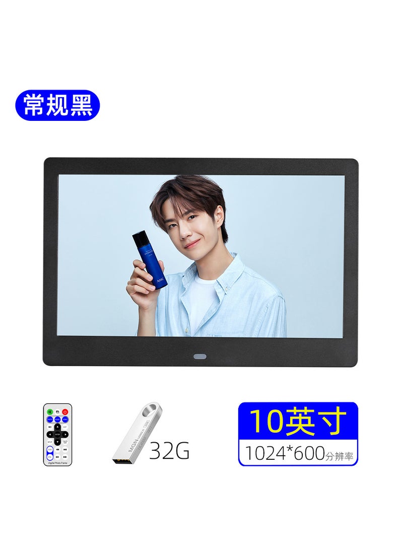 Generic 10 HD Digital Photo Frame Video Calendar Music Player10 inch black 32GU disk resolution 1024*600 10 inch black 32GU disk resolution 1024*600 