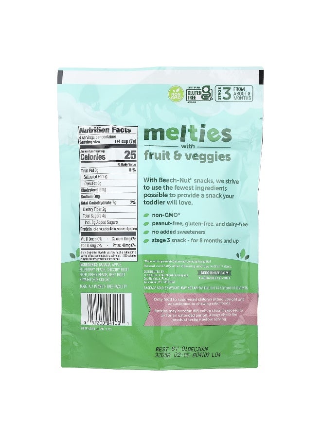 Beech-Nut, Melties with Fruit & Veggies, 8+ Months, Banana, Blueberry & Green Bean, 1 oz (28 g) - Image 2