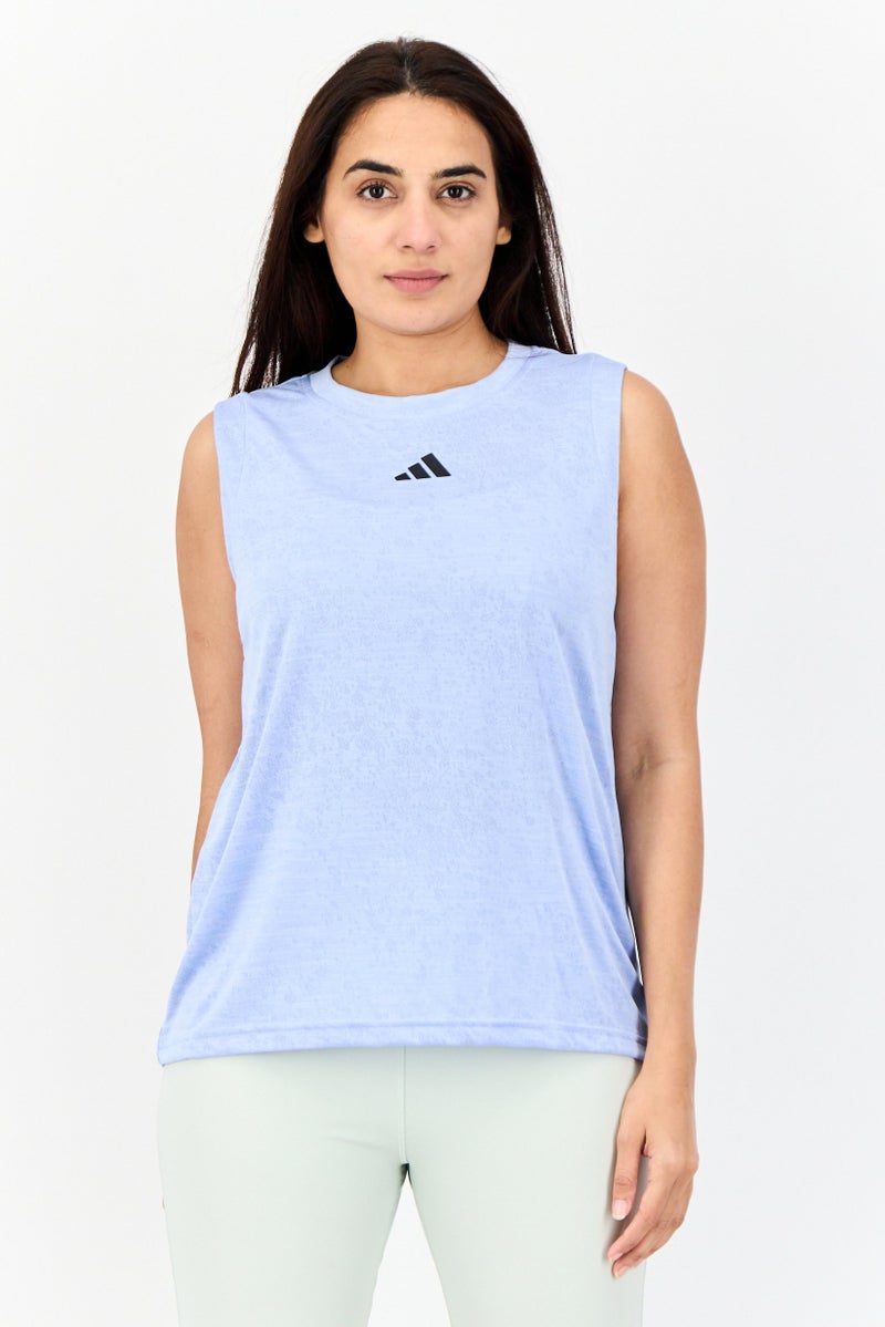 Adidas Women Sportswear Fit Sleeveless Tennis Tank Top, Lavender  - Image 1