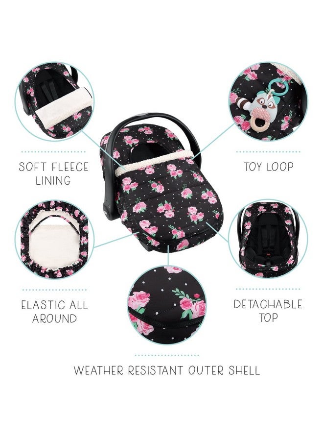 The Peanut Shell غطاء مقعد السيارة من بي نات شيل - أغطية واقية لفتاة صغيرة، ملحقات سهلة التنظيف، مقعد سيارة شتوي مقاوم للعوامل الجوية لمقعد السيارة للأطفال - وردة زهرية - Image 4