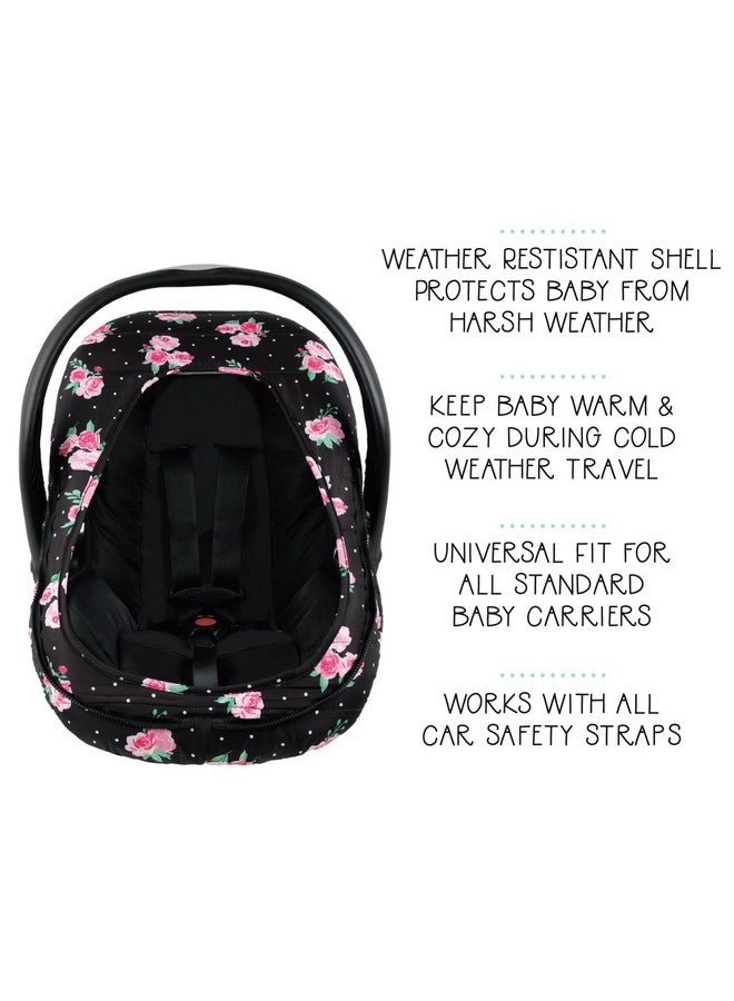 The Peanut Shell غطاء مقعد السيارة من بي نات شيل - أغطية واقية لفتاة صغيرة، ملحقات سهلة التنظيف، مقعد سيارة شتوي مقاوم للعوامل الجوية لمقعد السيارة للأطفال - وردة زهرية - Image 3