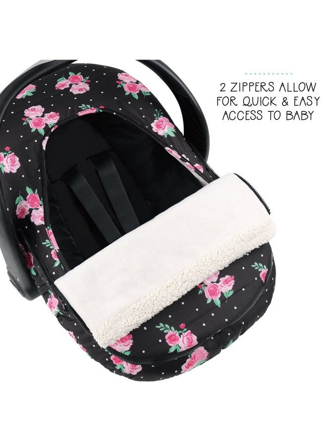 The Peanut Shell غطاء مقعد السيارة من بي نات شيل - أغطية واقية لفتاة صغيرة، ملحقات سهلة التنظيف، مقعد سيارة شتوي مقاوم للعوامل الجوية لمقعد السيارة للأطفال - وردة زهرية - Image 5