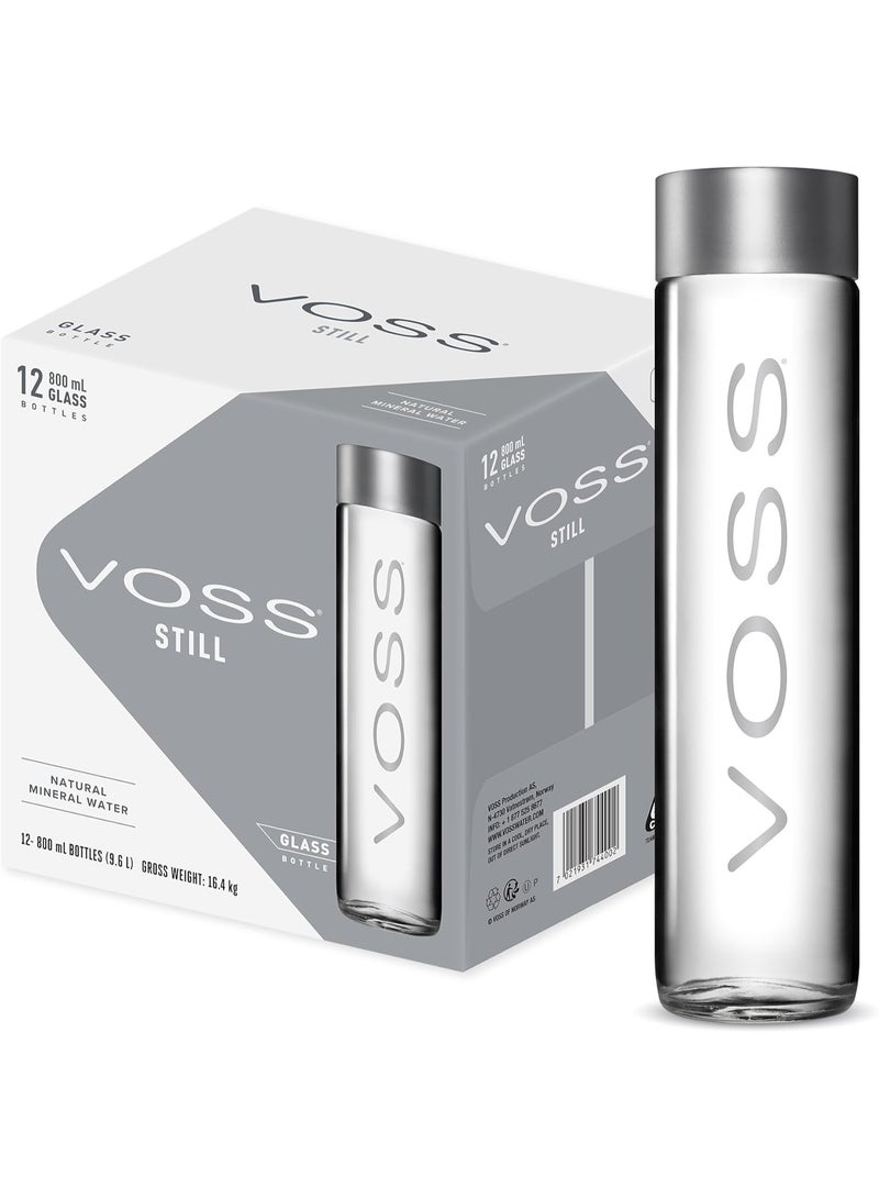 فوس مياه معدنية طبيعية عادية 800 مل × 12 قارورة زجاجية - Image 1