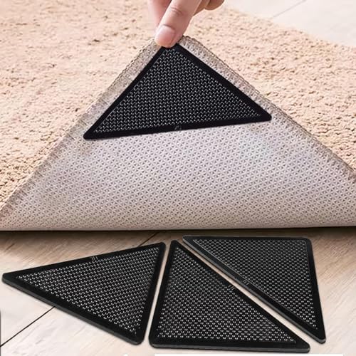 Muddy Mat® Heavy Duty Non-Slip Reusable Rug Corner Pads - Double-Sided Adhesive Pad for Corners and Sides on Hardwood Floors, Area Rugs - Keep Your Rug in Place (Pack of 4) - Image 1
