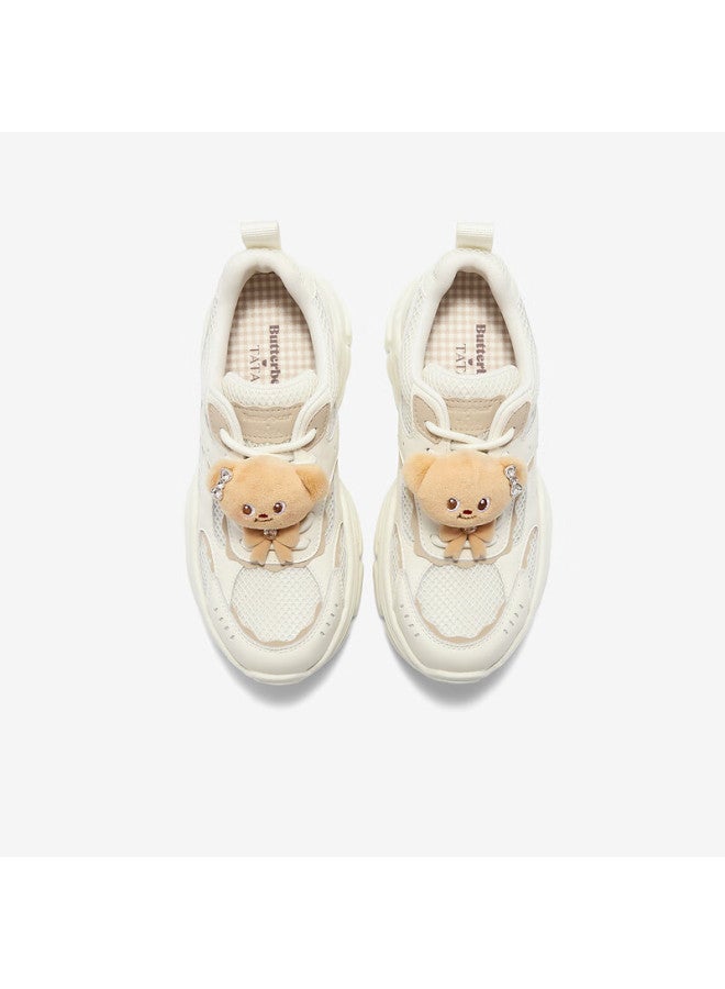 Tata Lu Yuxiao Collaboration Butter Bear Dad Sneakers Casual Versatile Sports Shoes Gxx01 Beige/apricot Size 39 - Image 2