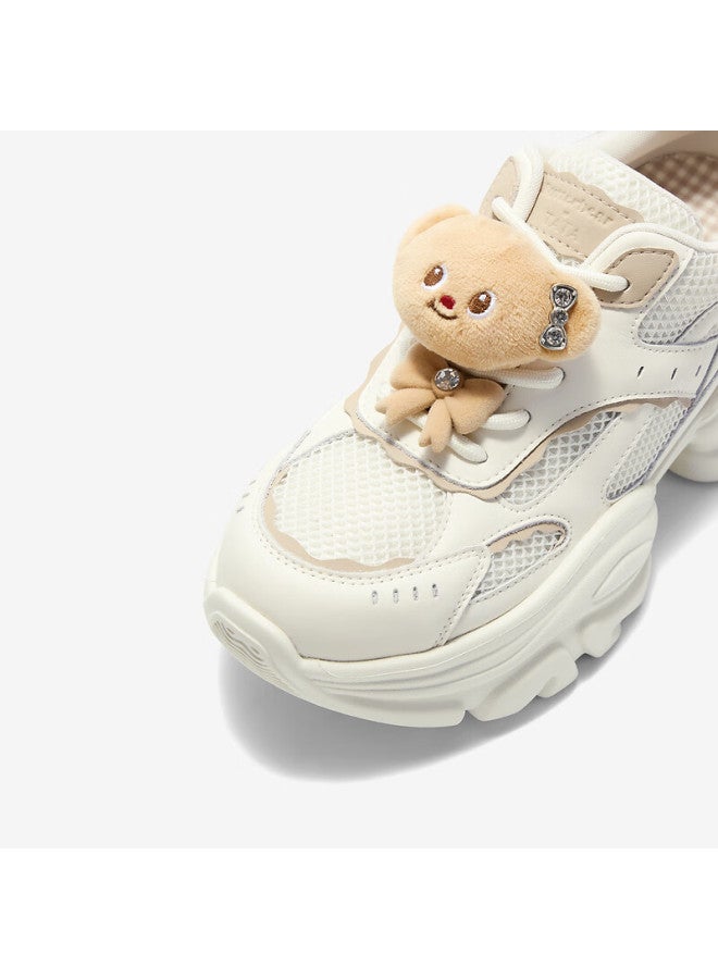 Tata Lu Yuxiao Collaboration Butter Bear Dad Sneakers Casual Versatile Sports Shoes Gxx01 Beige/apricot Size 39 - Image 5