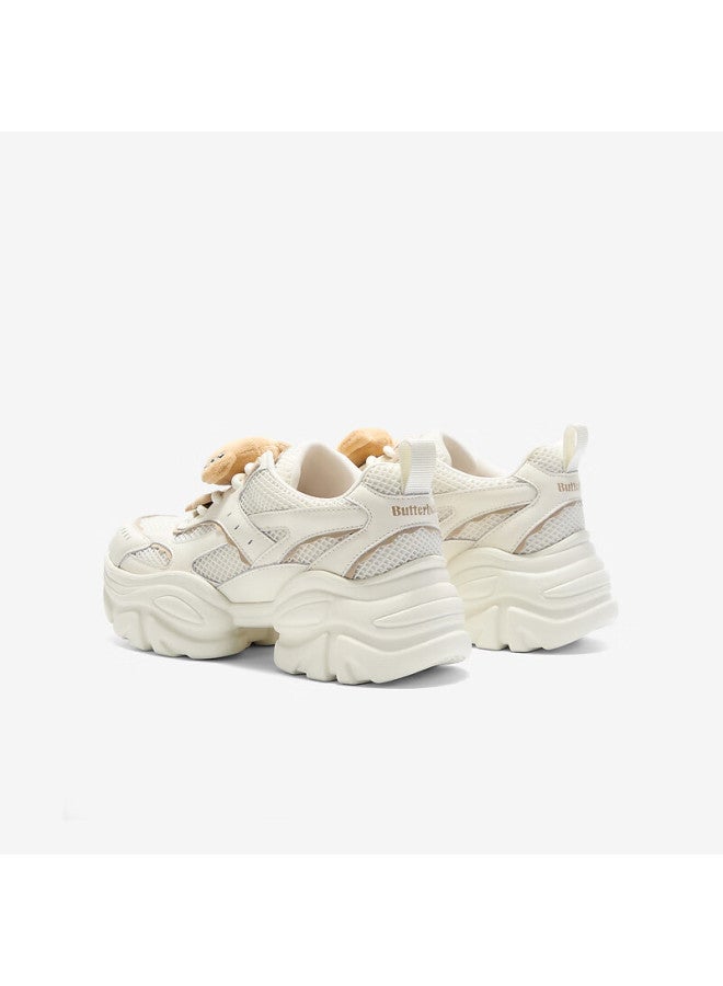 Tata Lu Yuxiao Collaboration Butter Bear Dad Sneakers Casual Versatile Sports Shoes Gxx01 Beige/apricot Size 39 - Image 3