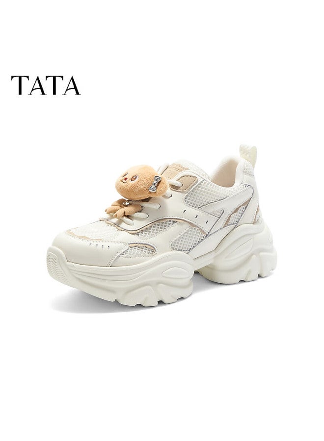 Tata Lu Yuxiao Collaboration Butter Bear Dad Sneakers Casual Versatile Sports Shoes Gxx01 Beige/apricot Size 39 - Image 1