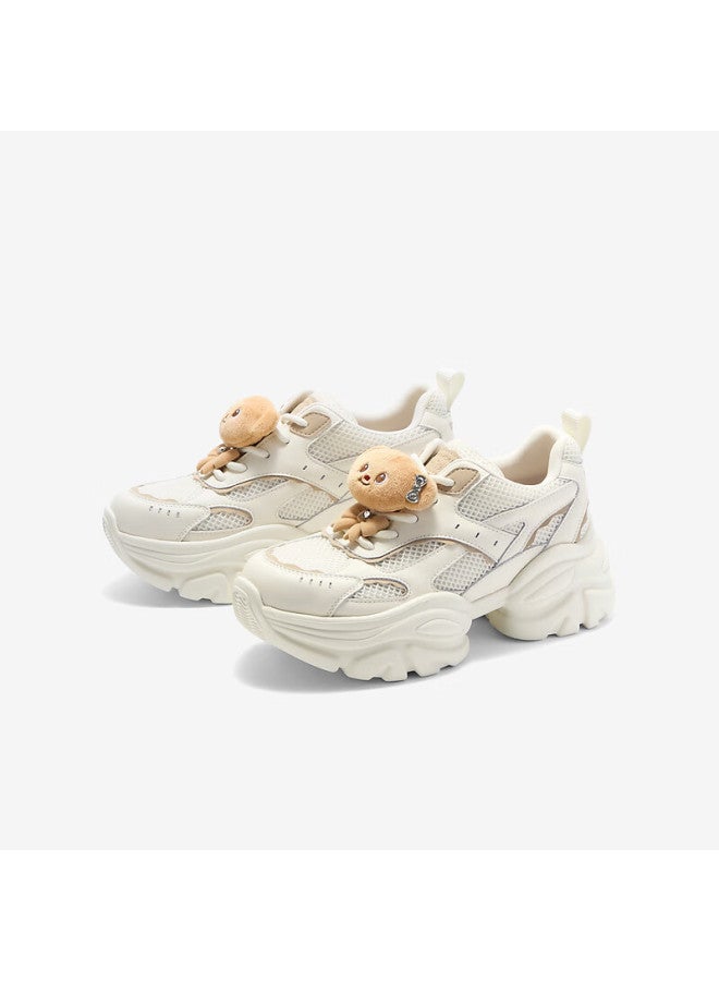Tata Lu Yuxiao Collaboration Butter Bear Dad Sneakers Casual Versatile Sports Shoes Gxx01 Beige/apricot Size 39 - Image 4