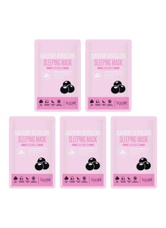 SOOAE Soo'AE Acai Berry Revitalizing Sleeping Mask Skincare Brightening & Renew [Pack of 5] Overnight Face Mask Leave-in treatment Soothing Face Mask for Dry Skin Korean Beauty masks,5 Count(Pack of 1)  - Image 1