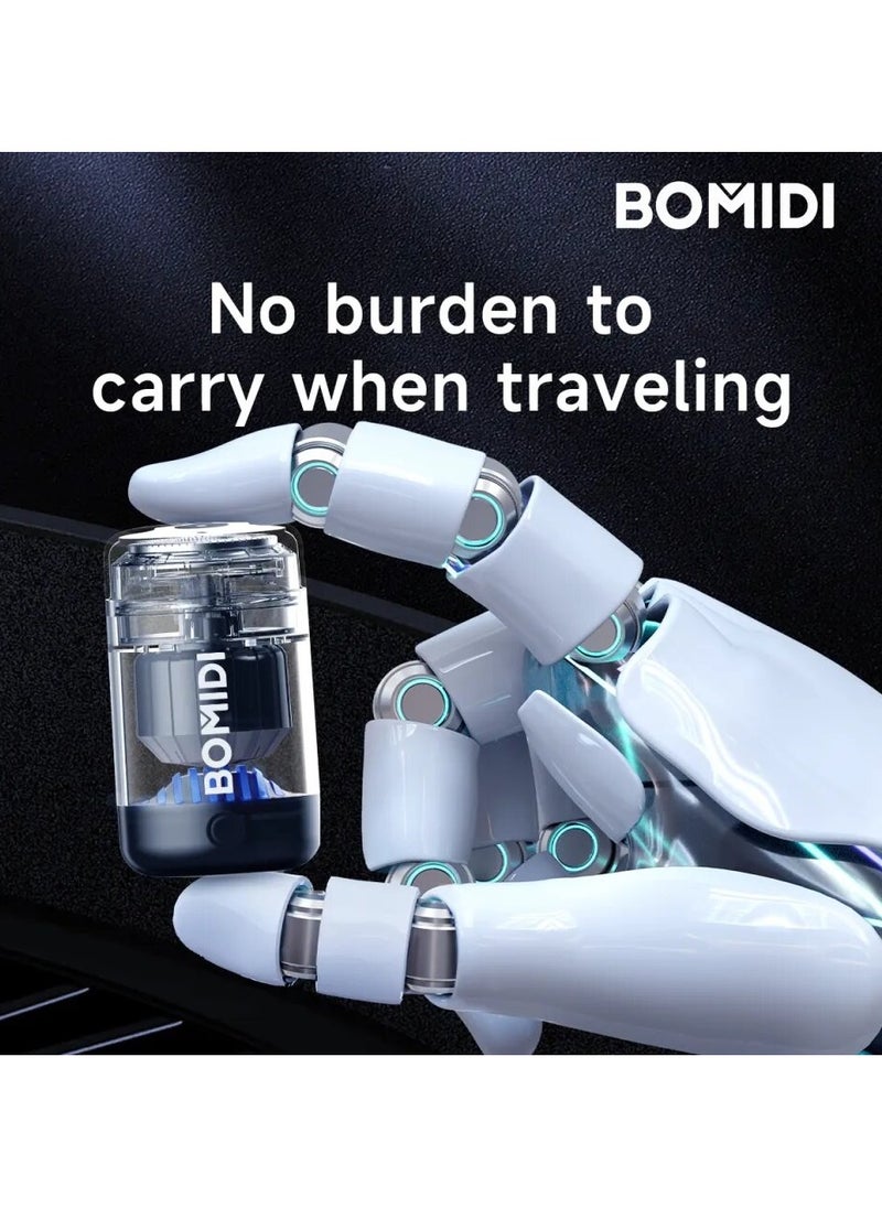 BOMIDI Compact Mini Electric Shaver Compact, Travel Size Design,USB Type-Rechargeable,Long Battery Life, Waterproof & Double Ring Floating MS01  - Orange  - Image 5