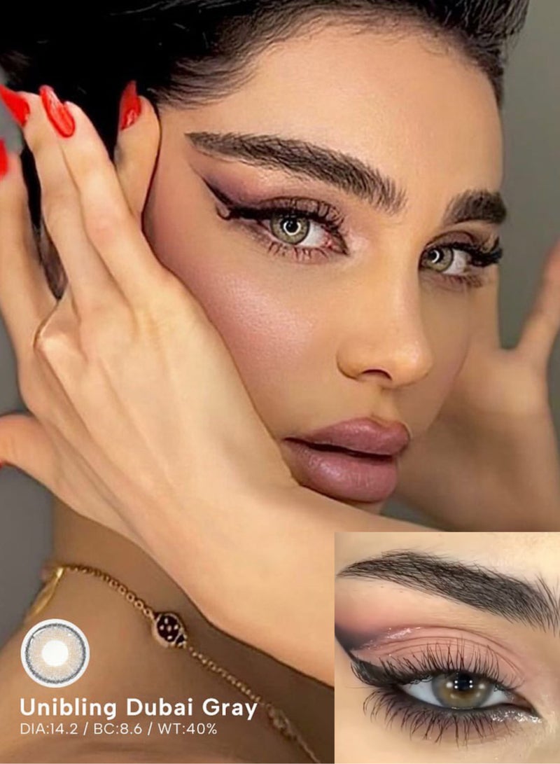 يونيبلينغ عدسات لاصقة ملونة دبي الرمادي (سنوية) - Image 1