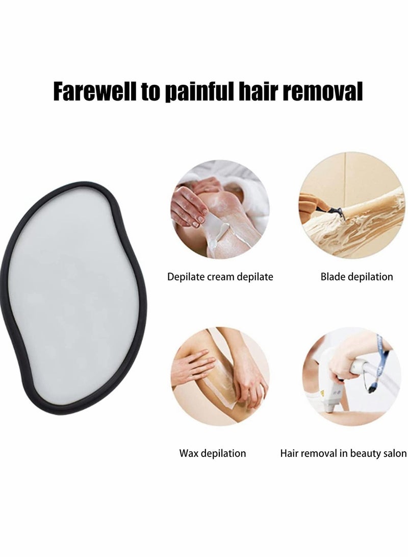 KASTWAVE Hair Removal Eraser, Painless Crystal Hair Remover Tools Magic Crystal Hair Eraser, Soft Smooth Skin Fast & Easy Crystal Hair Removal for Men and Women (White) - Image 3