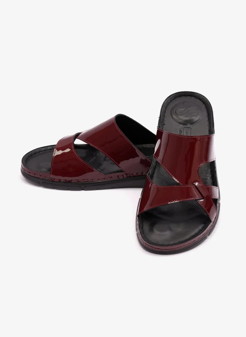 Comfort Plus PATENT LEATHER WOMENS COMFORT PLUS SANDALS MAROON