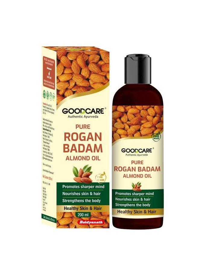 GOOD CARE GOODCARE Rogan Badam Oil 200ml | Pure Ayurvedic Almond Oil for Hair & Skin | Natural Moisturizer | No Mineral Oil or Color | Healthy Glow & Nourishment - Image 1