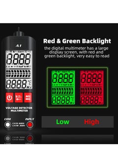 KASTWAVE م tester الجهد 3-نتائج العرض كاشف جهد غير متصل بقلم ، م Multimeter مدمج نطاق مزدوج AC 6V-1000V/90V-1000V جهاز استشعار كهربائي V-Alert جهاز اختبار السلك الحي  - Image 2
