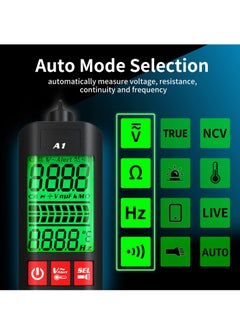 KASTWAVE م tester الجهد 3-نتائج العرض كاشف جهد غير متصل بقلم ، م Multimeter مدمج نطاق مزدوج AC 6V-1000V/90V-1000V جهاز استشعار كهربائي V-Alert جهاز اختبار السلك الحي  - Image 3