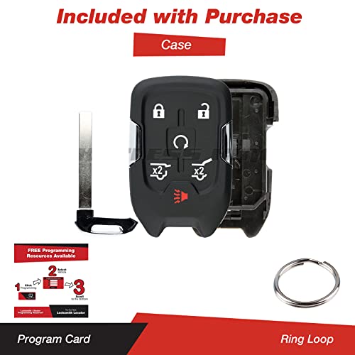 KeylessOption Keyless Entry Remote Key Fob Case Shell Button Pad Outer Cover Housing for Chevy GMC HYQ1AA - Image 2