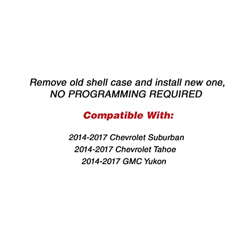 KeylessOption Keyless Entry Remote Key Fob Case Shell Button Pad Outer Cover Housing for Chevy GMC HYQ1AA - Image 4