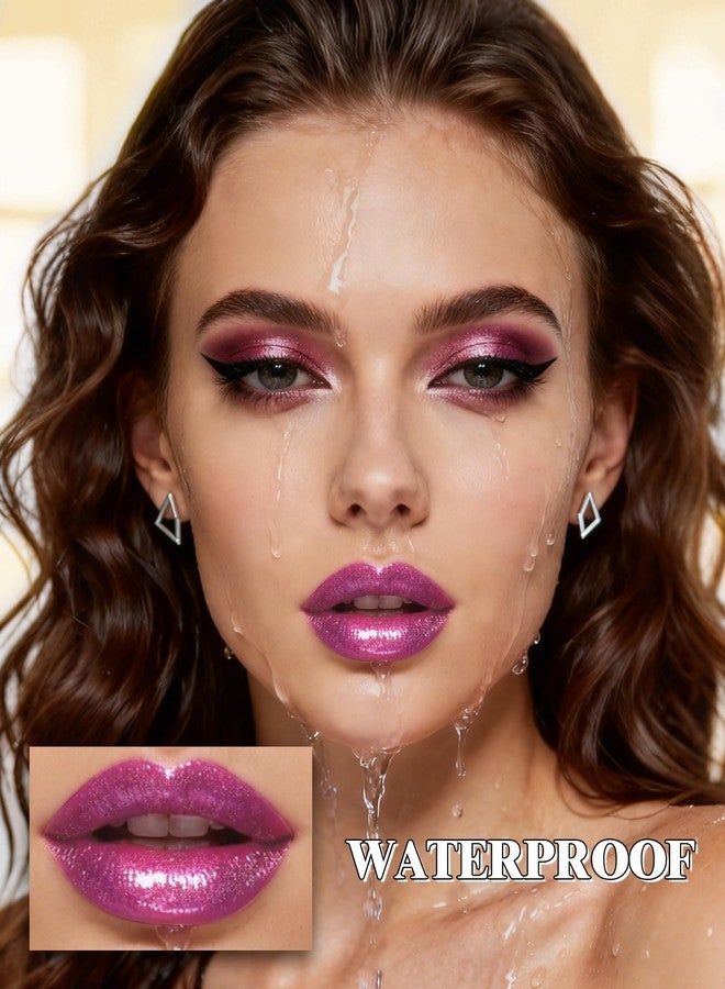 Lestpola Glitter Light Pink Metallic Lipstick for Women, Long Wear Hydrating Moisturizing Sparkly Lip Stick, Lightweight Non-Drying Waterproof Creamy Shimmer Pearl Tinted Lip Balm, High Glossy Makeup Gift-03 - Image 3