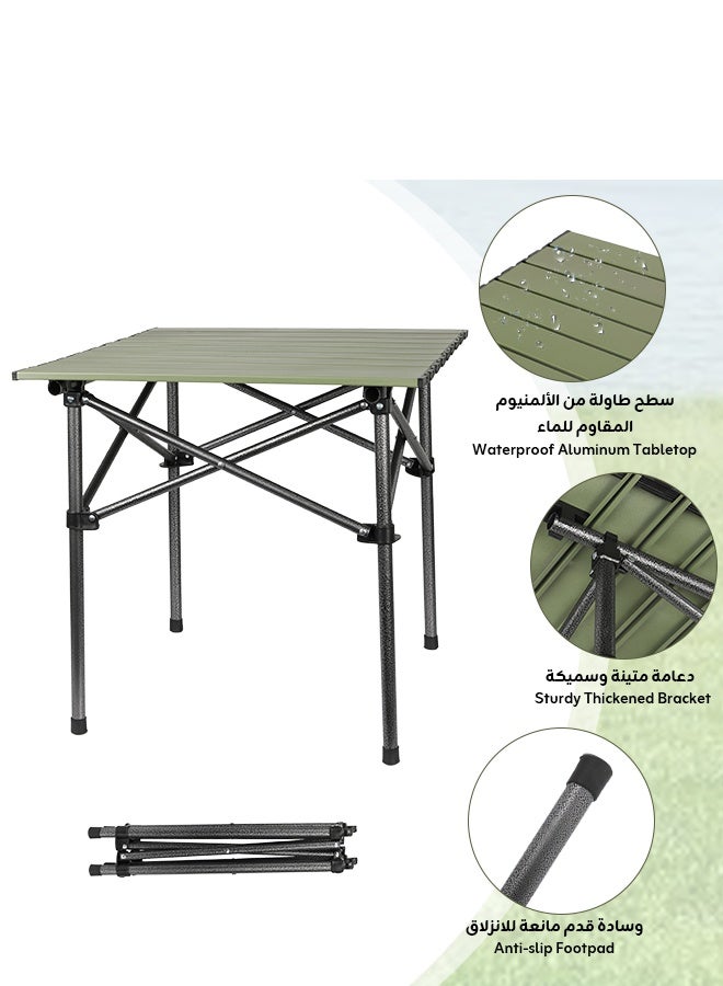 هيبوبي للطي طاولة التخييم في الهواء الطلق طاولة التخييم المحمولة 53 * 51 * 50 سم - Image 3