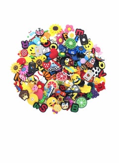 Excefore Shoe Decoration Charms,  120 PCS Mixed PVC Shoe Charms for Shoes Silicone Wristbands, PVC Shoe Charms for Croc, Different Shapes, Hole Hole Shoes...  - Image 1
