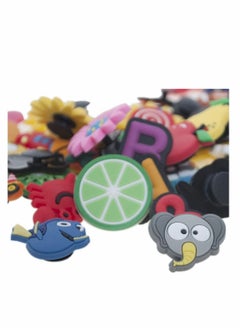 Excefore Shoe Decoration Charms,  120 PCS Mixed PVC Shoe Charms for Shoes Silicone Wristbands, PVC Shoe Charms for Croc, Different Shapes, Hole Hole Shoes...  - Image 5