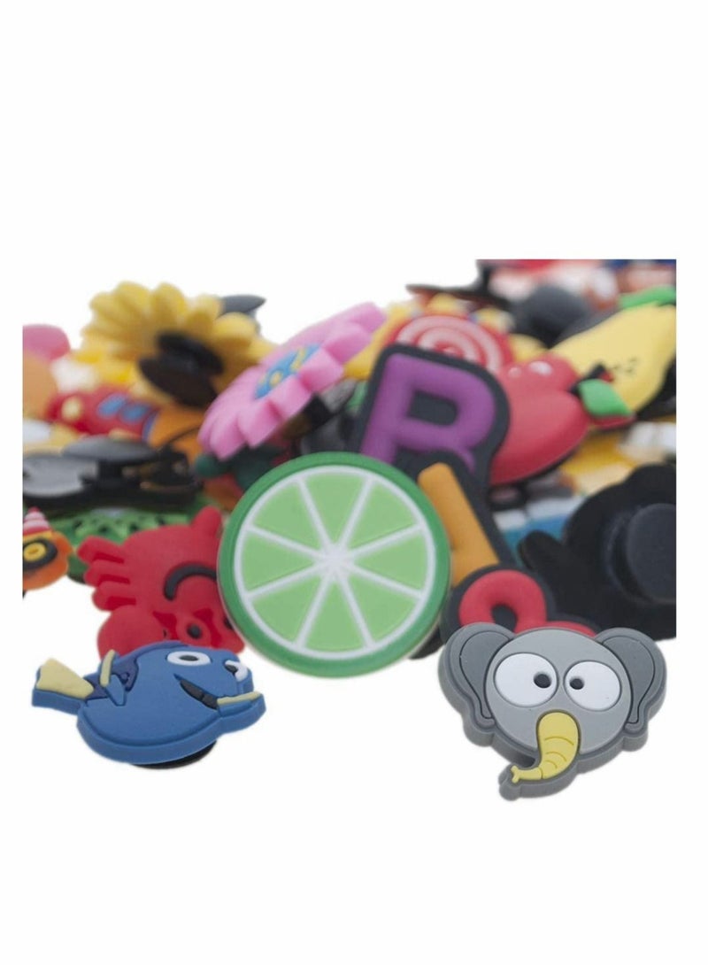 Excefore Shoe Decoration Charms,  120 PCS Mixed PVC Shoe Charms for Shoes Silicone Wristbands, PVC Shoe Charms for Croc, Different Shapes, Hole Hole Shoes... - Image 5