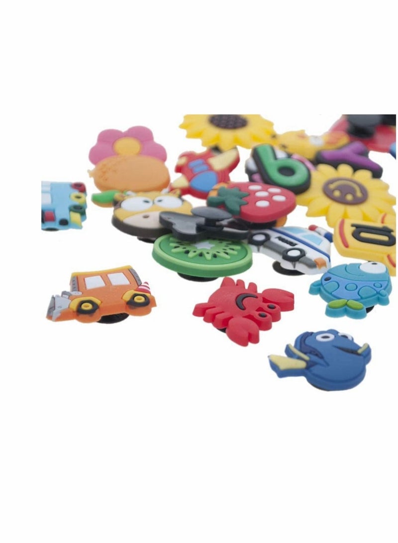 Excefore Shoe Decoration Charms,  120 PCS Mixed PVC Shoe Charms for Shoes Silicone Wristbands, PVC Shoe Charms for Croc, Different Shapes, Hole Hole Shoes... - Image 4
