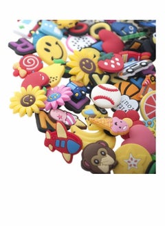 Excefore Shoe Decoration Charms,  120 PCS Mixed PVC Shoe Charms for Shoes Silicone Wristbands, PVC Shoe Charms for Croc, Different Shapes, Hole Hole Shoes...  - Image 3
