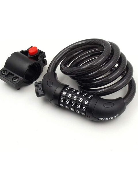 5 Digit bicycle lock password bike lock anti theft cable lock Code Combination Lock