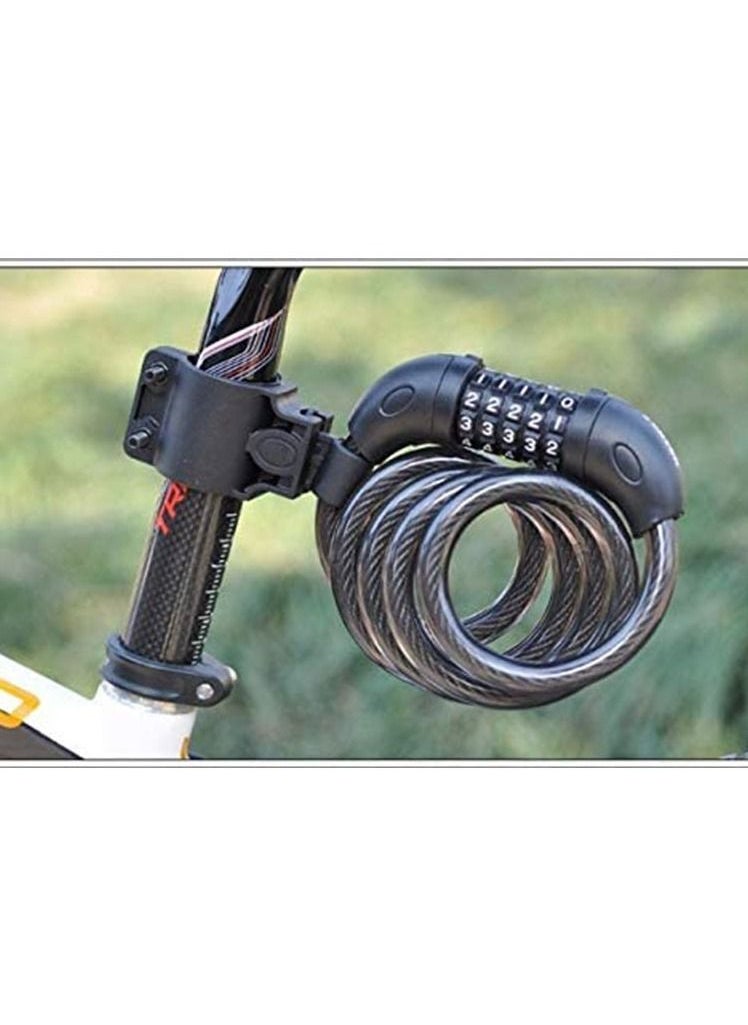 5 Digit bicycle lock password bike lock anti theft cable lock Code Combination Lock