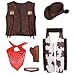TOGROP Cowboy Costume for Boys 5pcs Set Kids Dress Up Birthday Halloween Party Cosplay 810 Years - Image 2