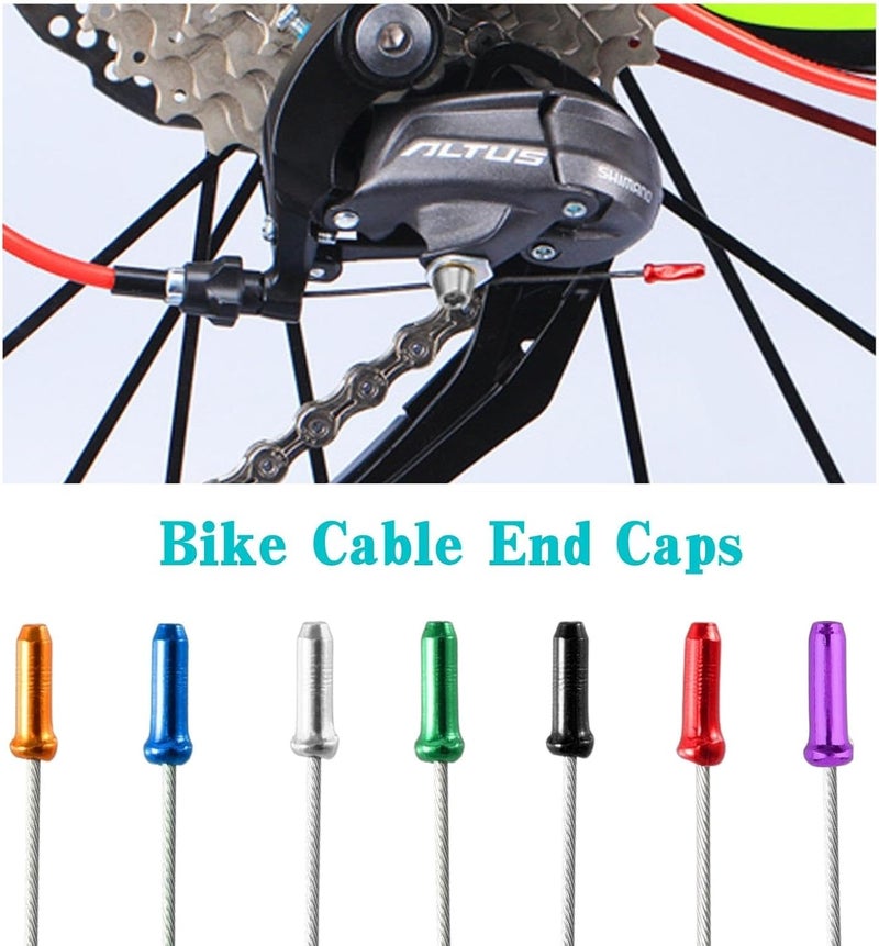 EACOZY Bike Cable End Caps, Alloy Crimps, Brake Cable End Tips for Road Mountain Bicycle - Image 4