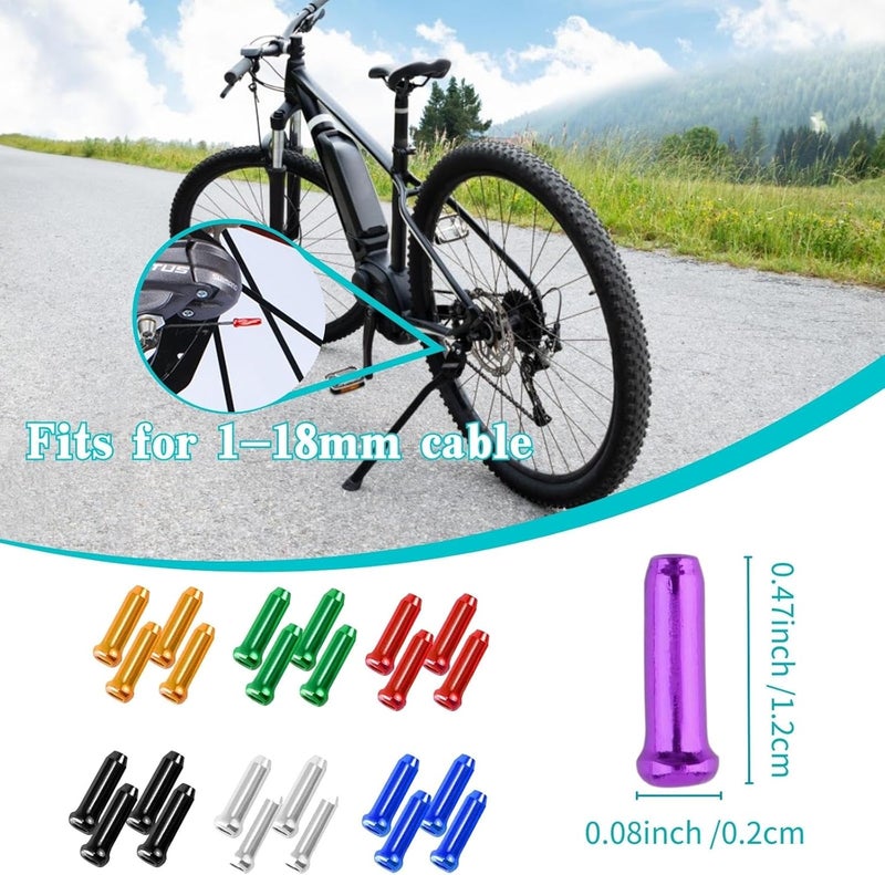 EACOZY Bike Cable End Caps, Alloy Crimps, Brake Cable End Tips for Road Mountain Bicycle - Image 5