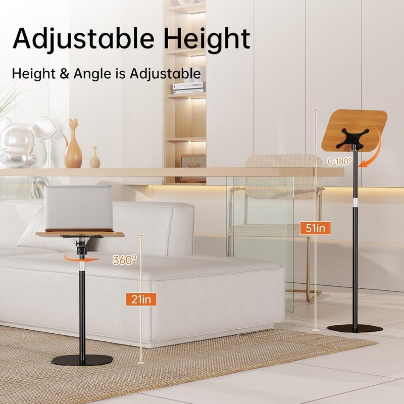 Quran Stand Holder, Adjustable Book Stand Holder, Adjustable Height Angle Book Stand with Page Clip, Sturdy Podium Stand for Reading, Bible, Laptop, or Projector - Image 3