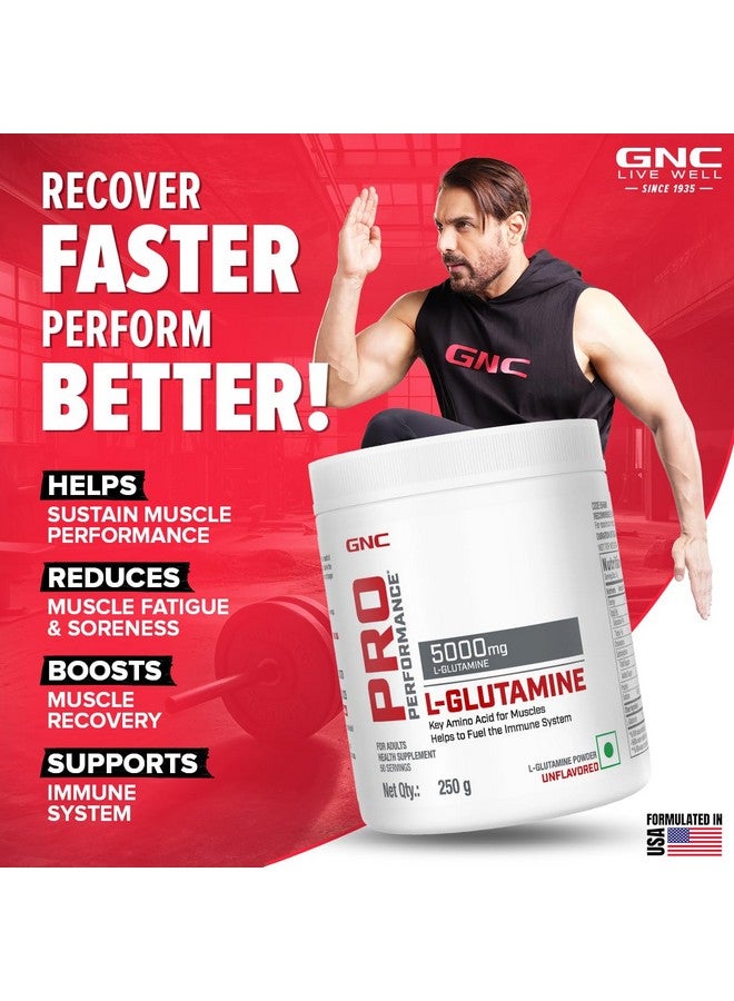 GNC Pro Performance L-Glutamine 5000 mg | 400 gm | 80 Servings | Key Amino Acid For Faster Recovery | Boosts Immunity | Supports Intestinal Function | Lactose Free | Zero Gluten | Unflavoured - Image 2