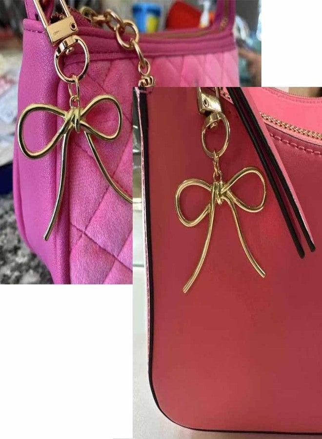 Lemua Cute Gold Bow Bag Purse Charm, Bow Keychain. Bag Charm for Women and Girls, Keychain for Car Keys Backpacks Wallets - Image 5