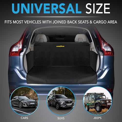 Goodyear Water Resistant SUV Cargo Cover – Heavy-Duty Trunk Protector for Dogs, Durable Liner with Side Walls, Pet Mat, Trunk Cover for SUV and Car, Car Accessories - Image 2