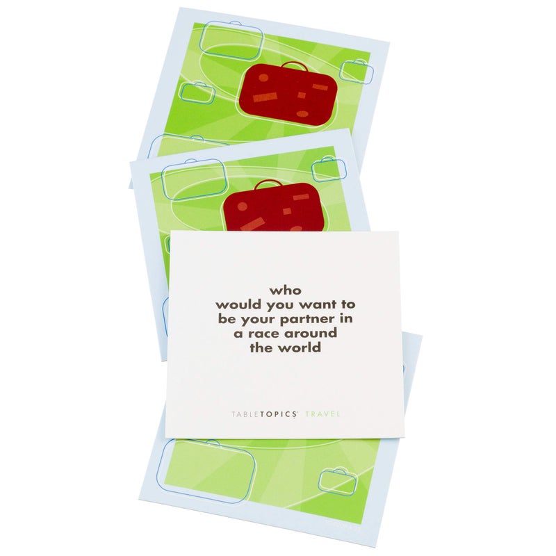 TableTopics Travel to Go Question Card Game - 40 Conversation Starter Cards About Travel, Vacations, Roadtrip Essentials for Friends, Adult Car Game - Image 3