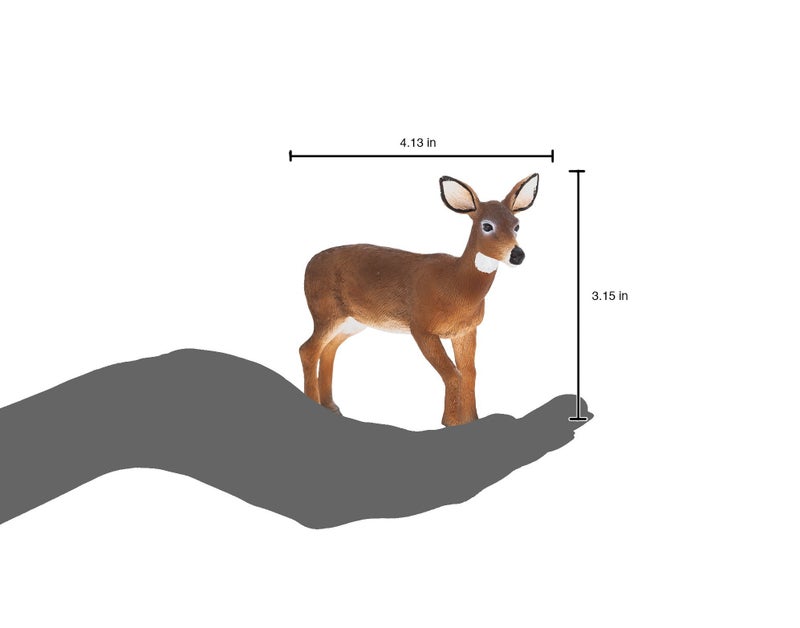 MOJO White Tailed Deer Doe Realistic International Wildlife Hand Painted Toy Figurine - Image 3