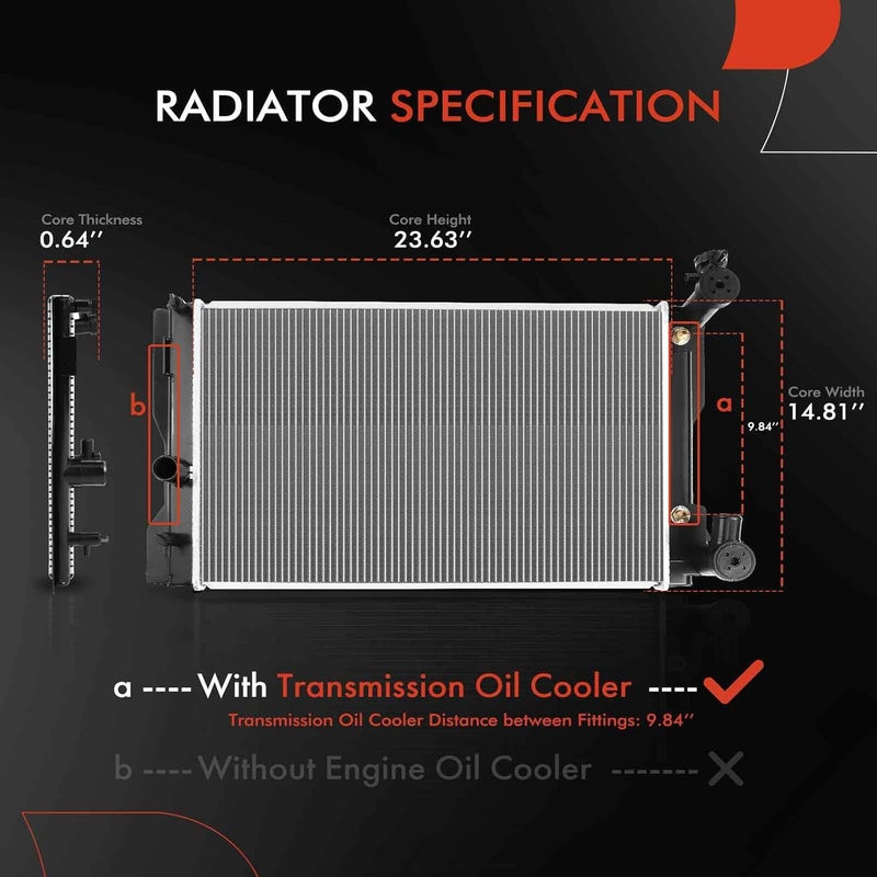 A-Premium Engine Coolant Radiator Assembly for Toyota Corolla - Image 2