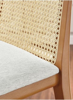 Neo Front Neo Front New Counter Height Bar Stool with Cane Rattan Back and Padded Seat for Home Office Furniture Cafe Bar Hotel Outdoor Indoor Family Party Picinic Improvement Tool  Linen Upholstered B505  - Image 3