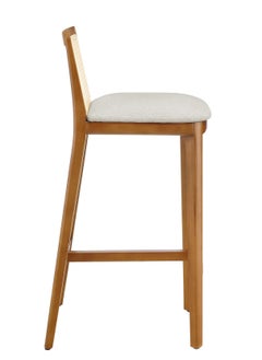 Neo Front Neo Front New Counter Height Bar Stool with Cane Rattan Back and Padded Seat for Home Office Furniture Cafe Bar Hotel Outdoor Indoor Family Party Picinic Improvement Tool  Linen Upholstered B505  - Image 4