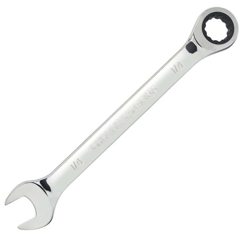 FOCMKEAS 14 Inch Ratcheting Combination Wrench SAE 72 Teeth 12 Point Ratchet Box Ended and Open End Spanner Tools for Tight Space HeatTreated CRV