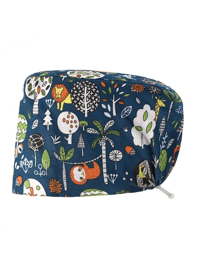 NIBEMINENT Unisex Scrub Hats Surgical Hats Printed Medical Nurse Operating Room Caps Women Pet Grooming Nursing Hats Sanitary Cap
