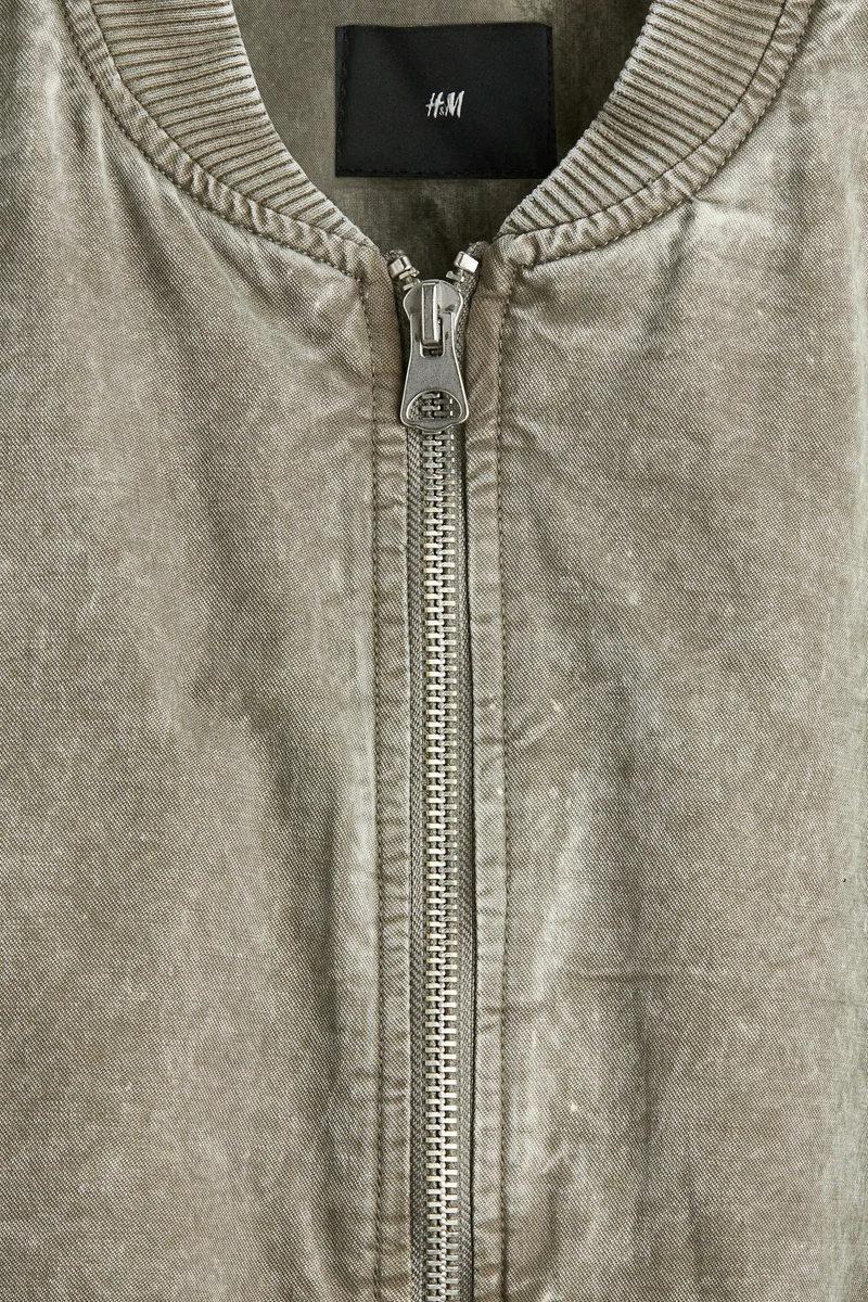 H&M  Loose Fit Washed bomber jacket for Men | Best Price UAE